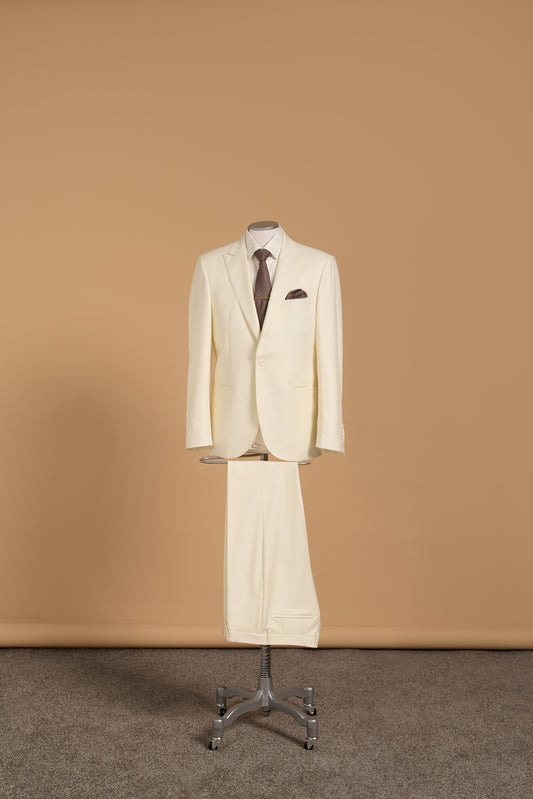 VERDI WHITE WOOL SUIT