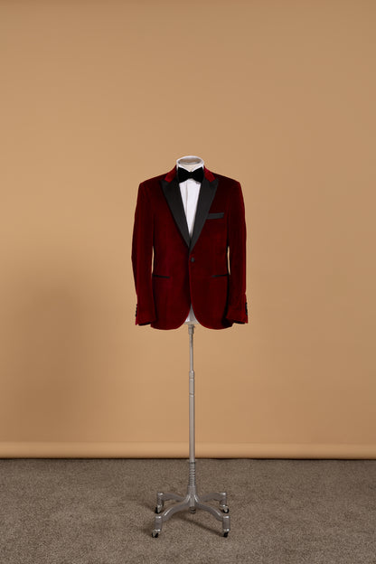 Red Velvet Smoking Jacket