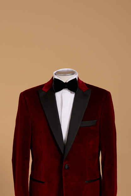 Red Velvet Smoking Jacket