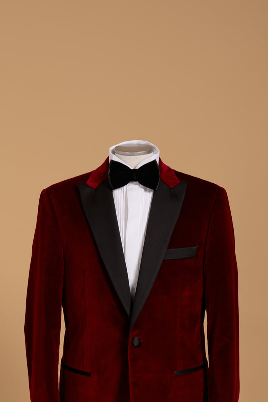 Red Velvet Smoking Jacket