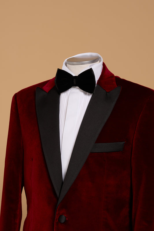 Red Velvet Smoking Jacket