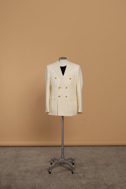 Ivory Double-breasted Suit