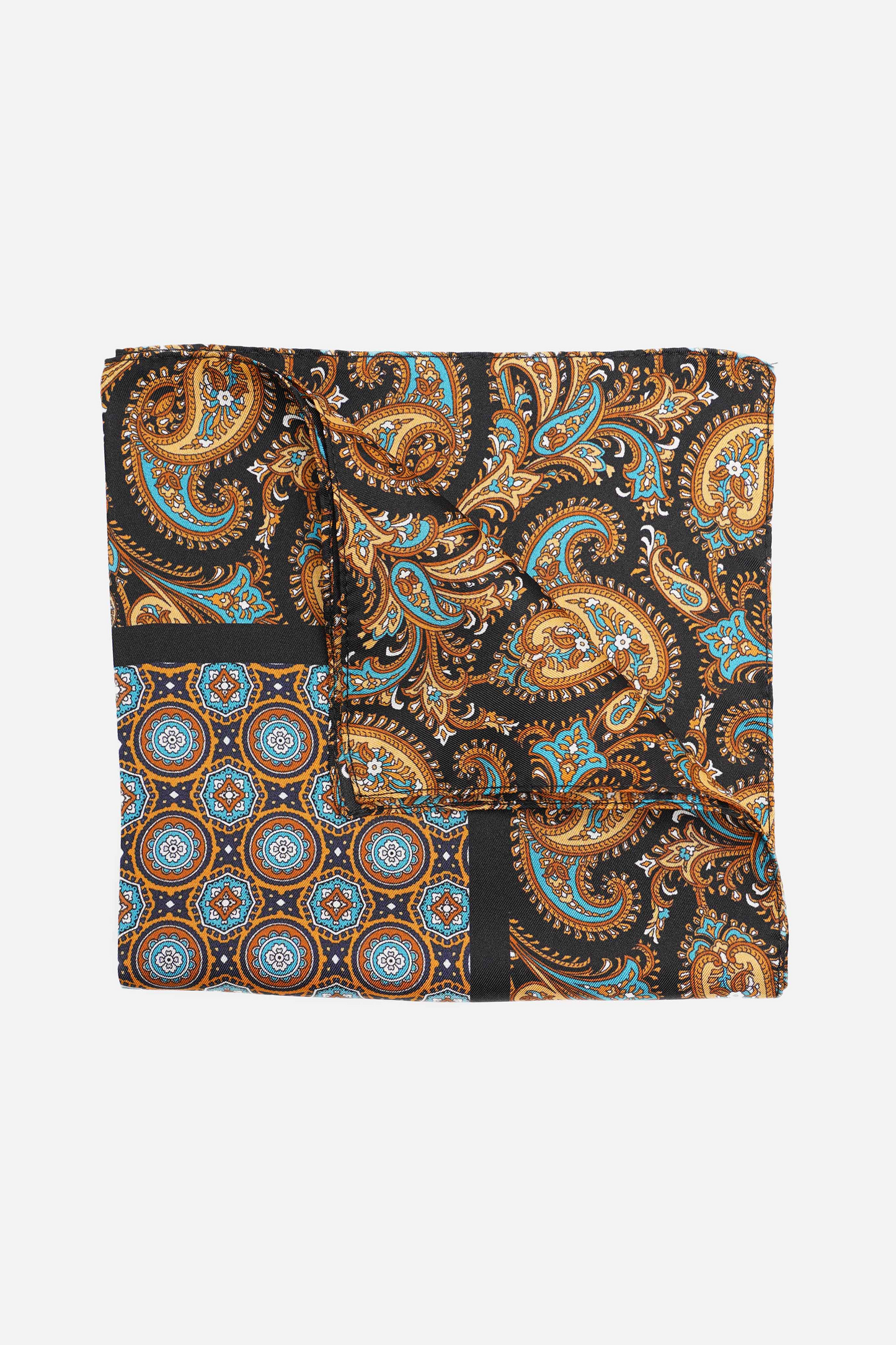 Black Paisley Mosaic Scarf