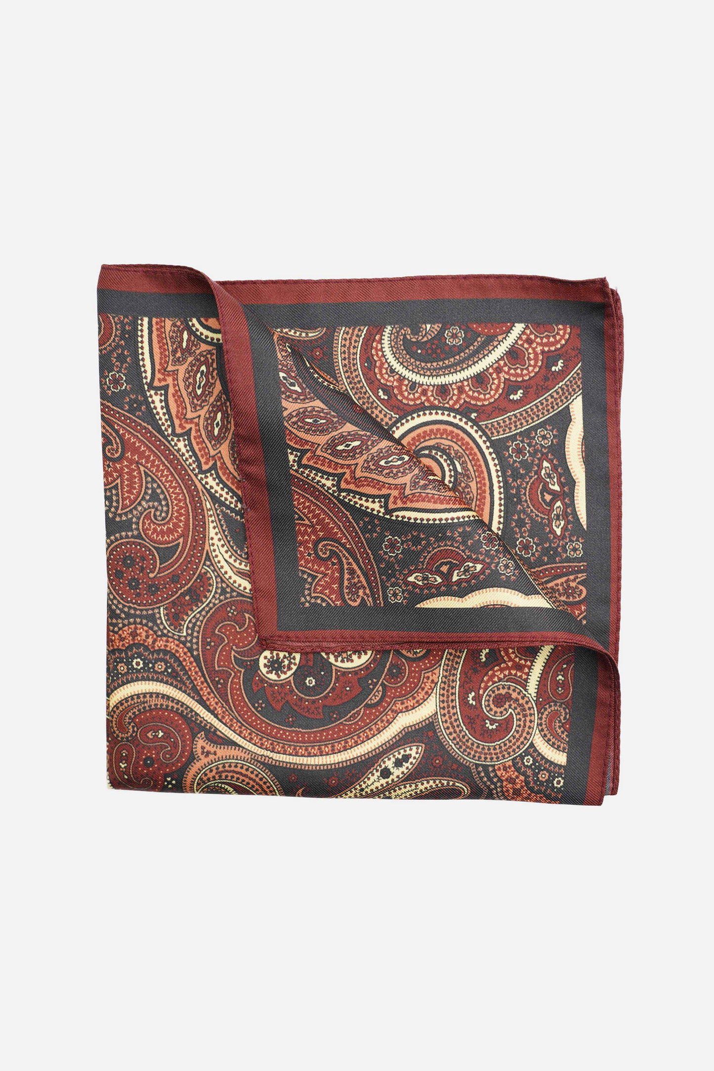 Burgundy Paisley Scarf