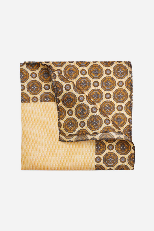 Honey Medallion Pocket Square