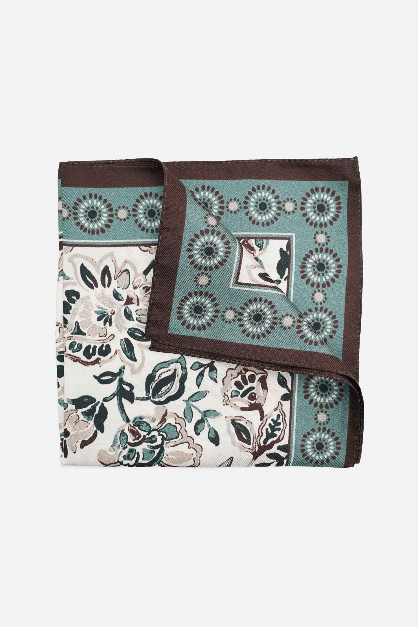 Aqua Floral Scarf