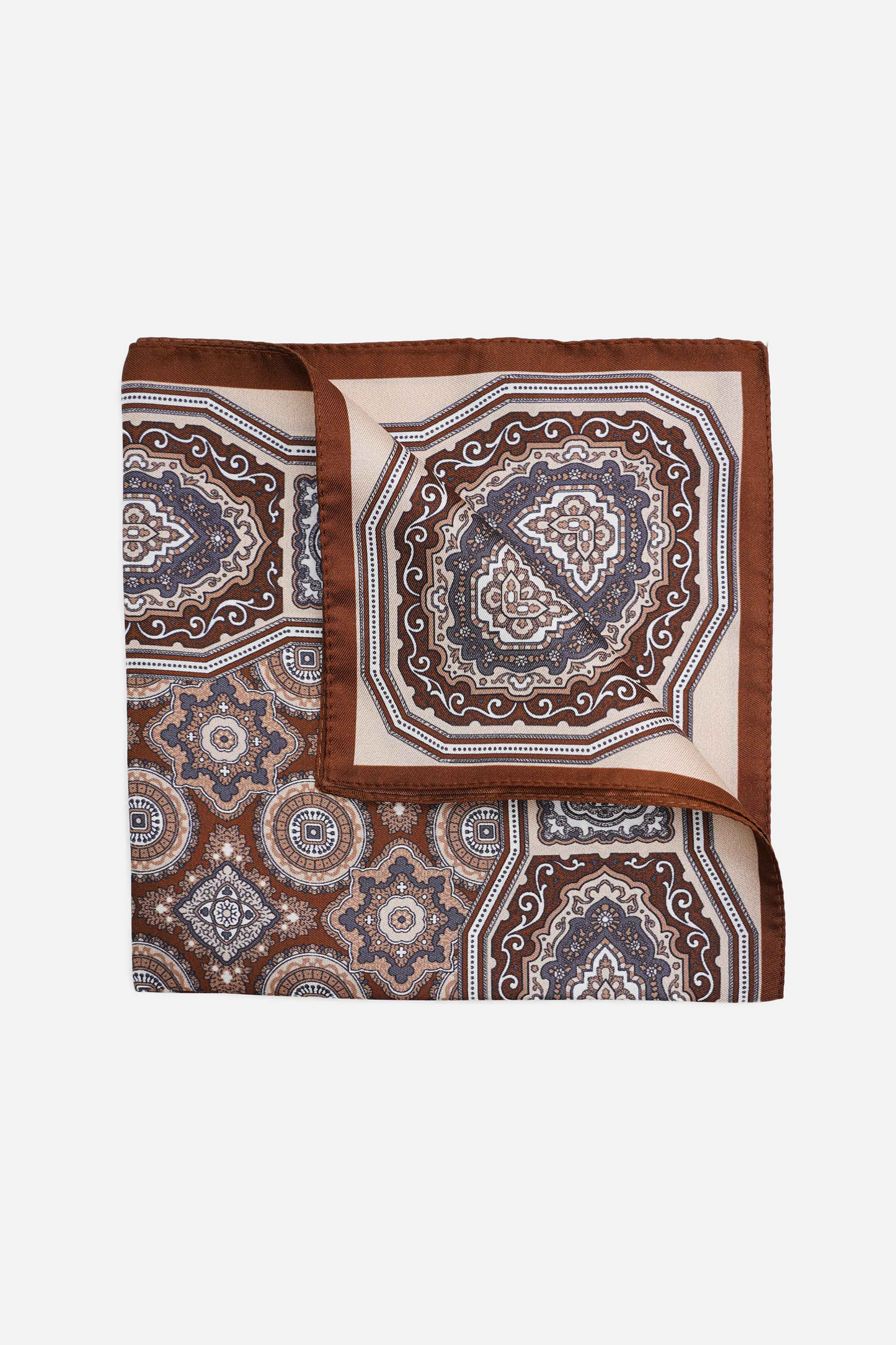Brown Medallion Scarf