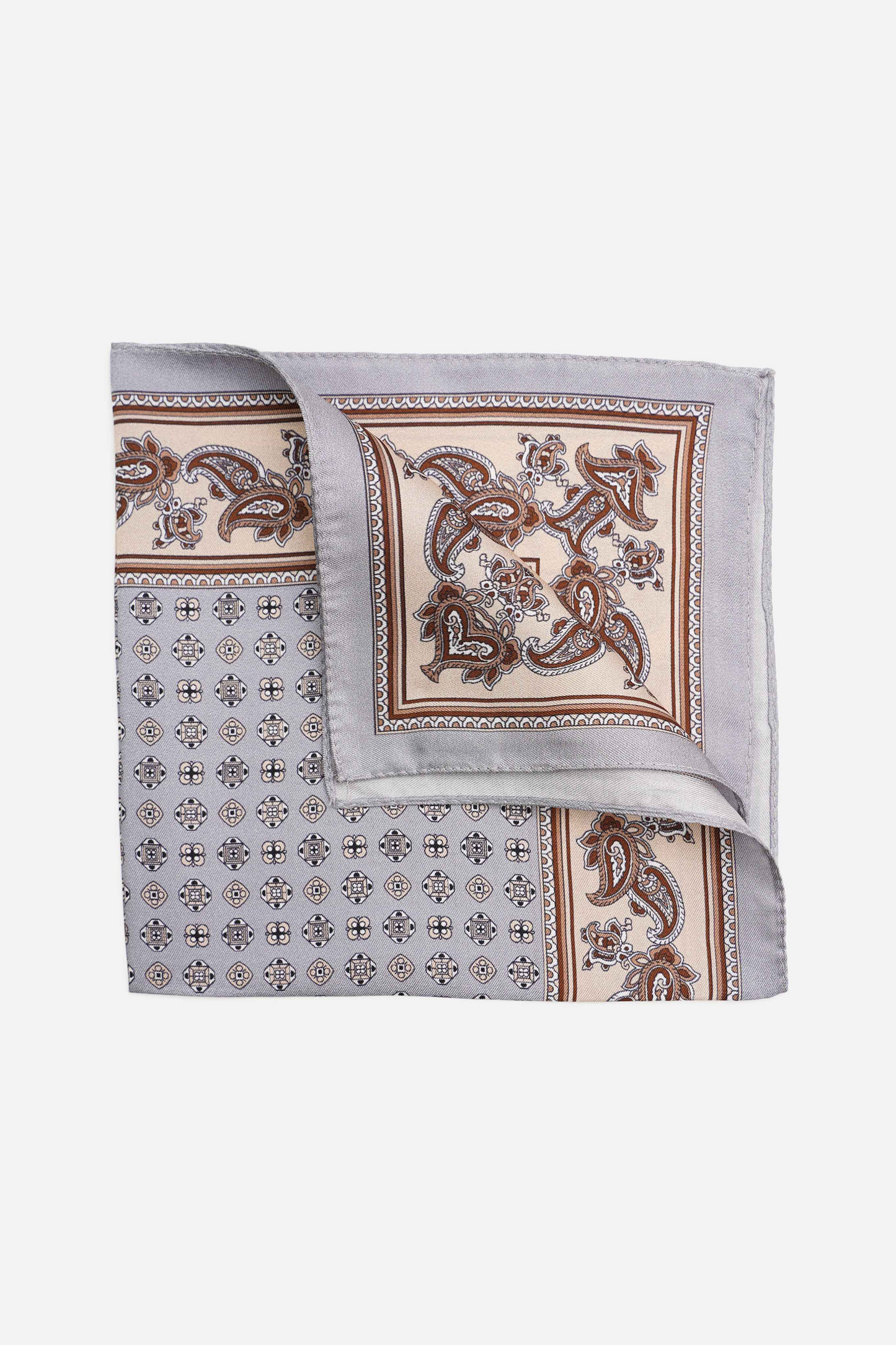 Light Grey Paisley Scarf