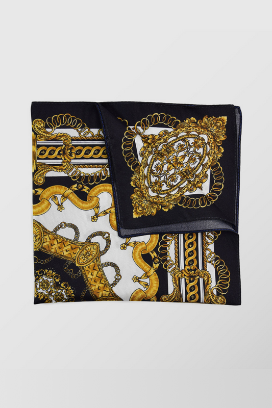 Black & Gold Baroque Scarf