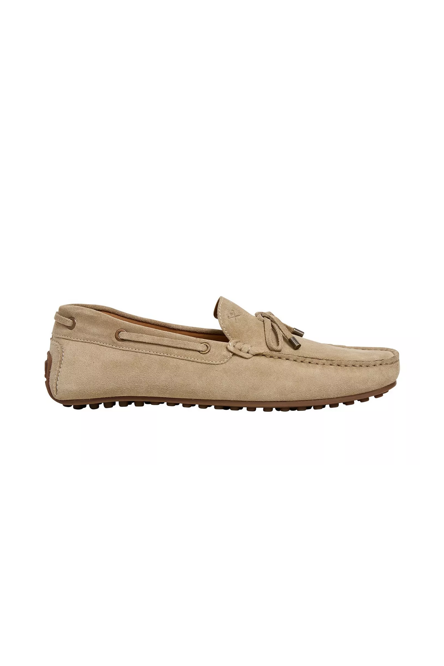 Hackett Sand Beige Suede Driver Loafers