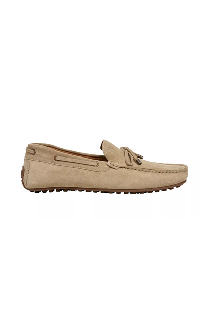 Hackett Sand Beige Suede Driver Loafers