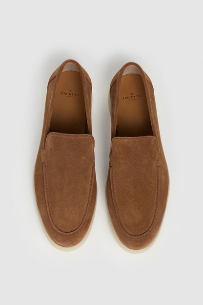 Hackett Tan Suede Slip-On Loafers
