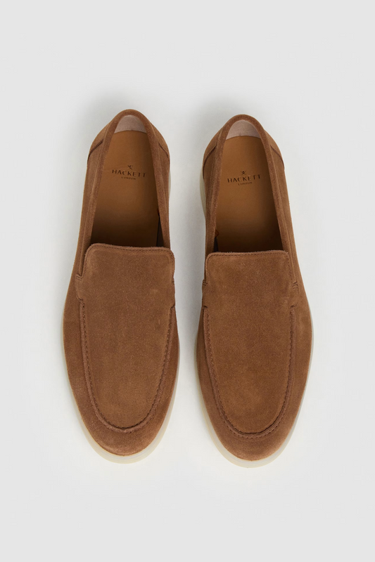 Hackett Tan Suede Slip-On Loafers