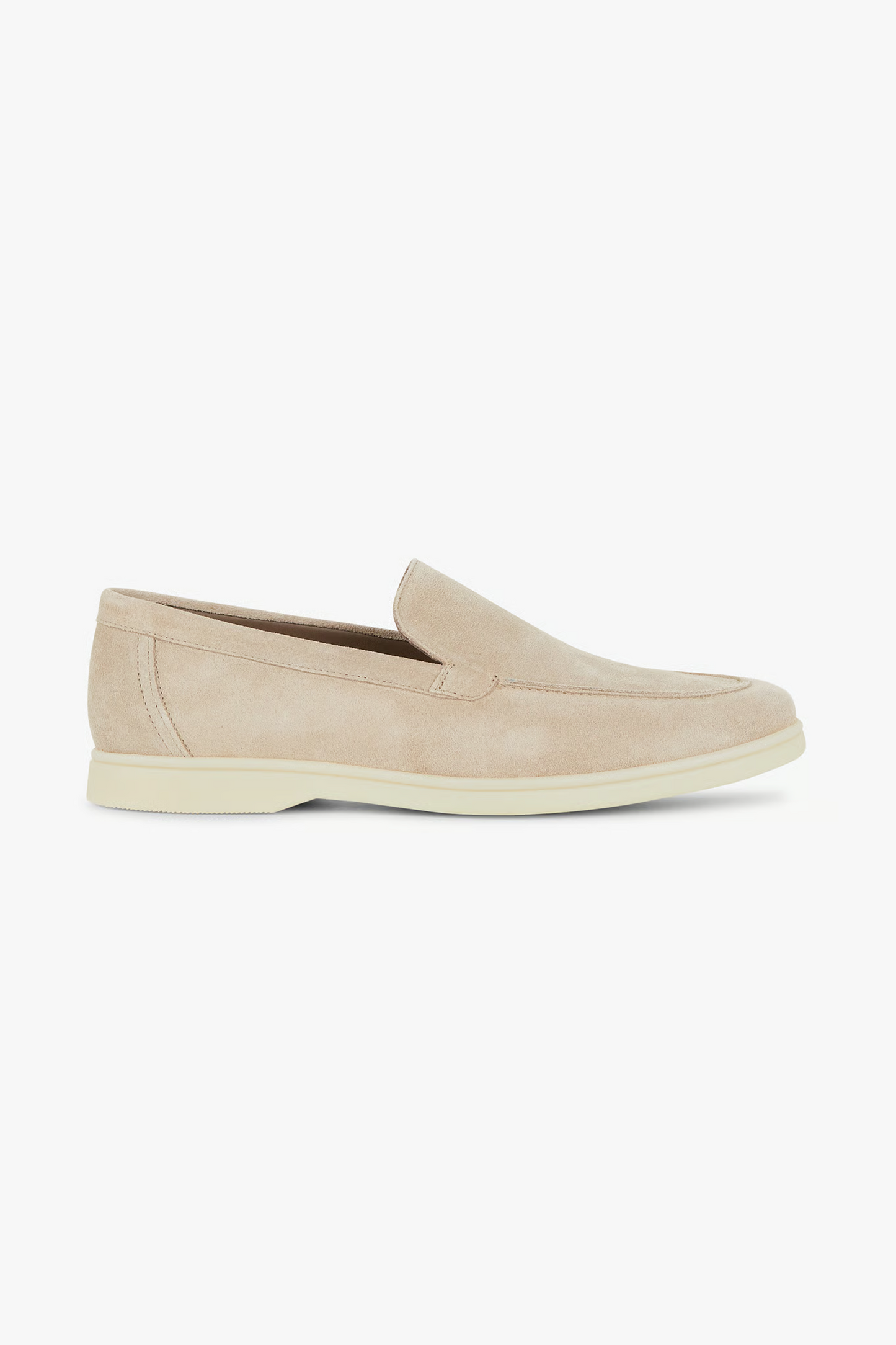 Hackett Light Beige Suede Slip-On Loafers