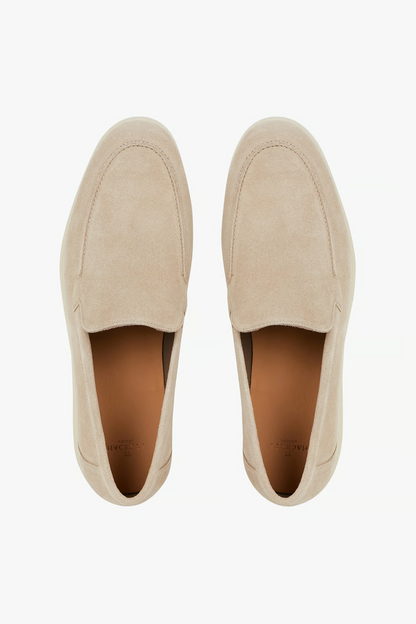 Hackett Light Beige Suede Slip-On Loafers
