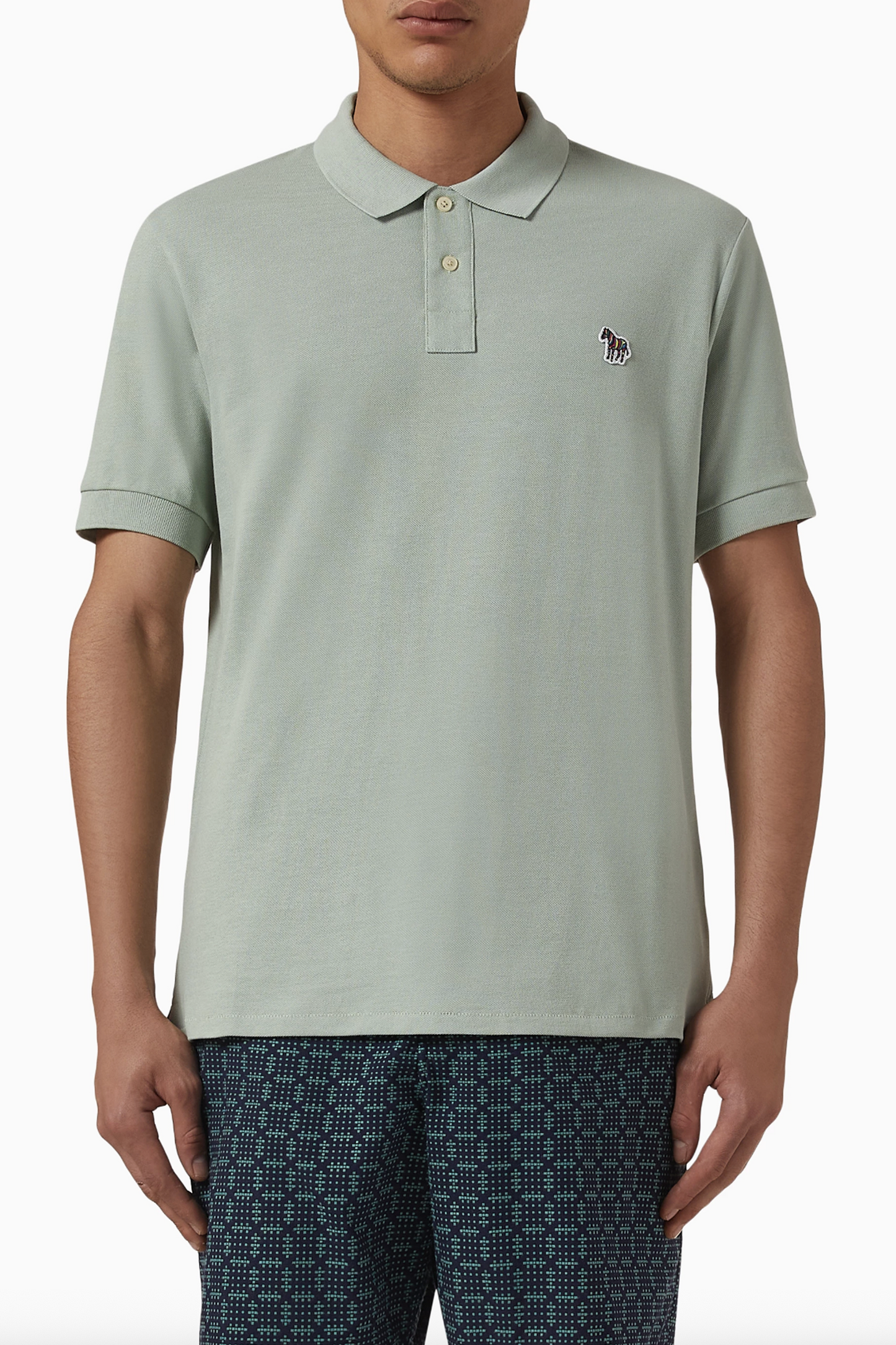 Paul Smith Mint Zebra Polo Shirt