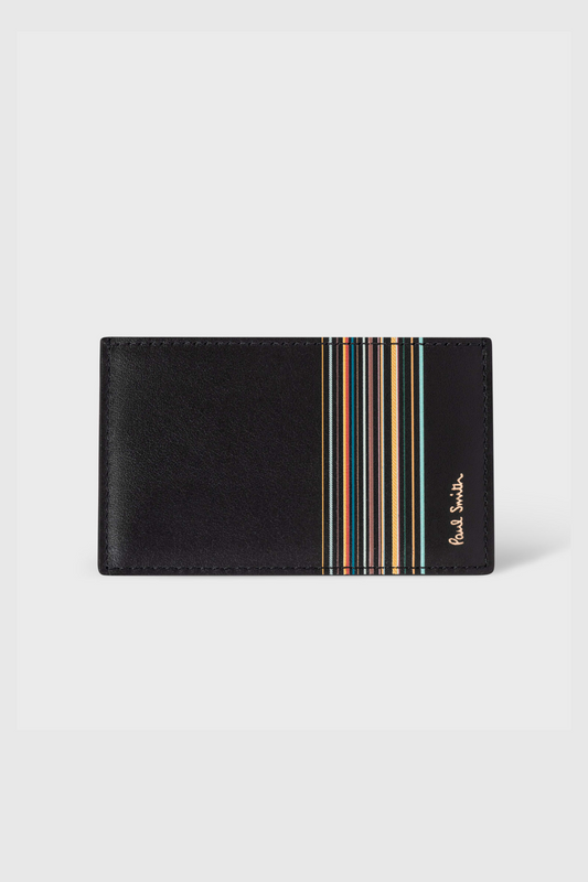 Paul Smith Signature Stripe Leather Card Holder
