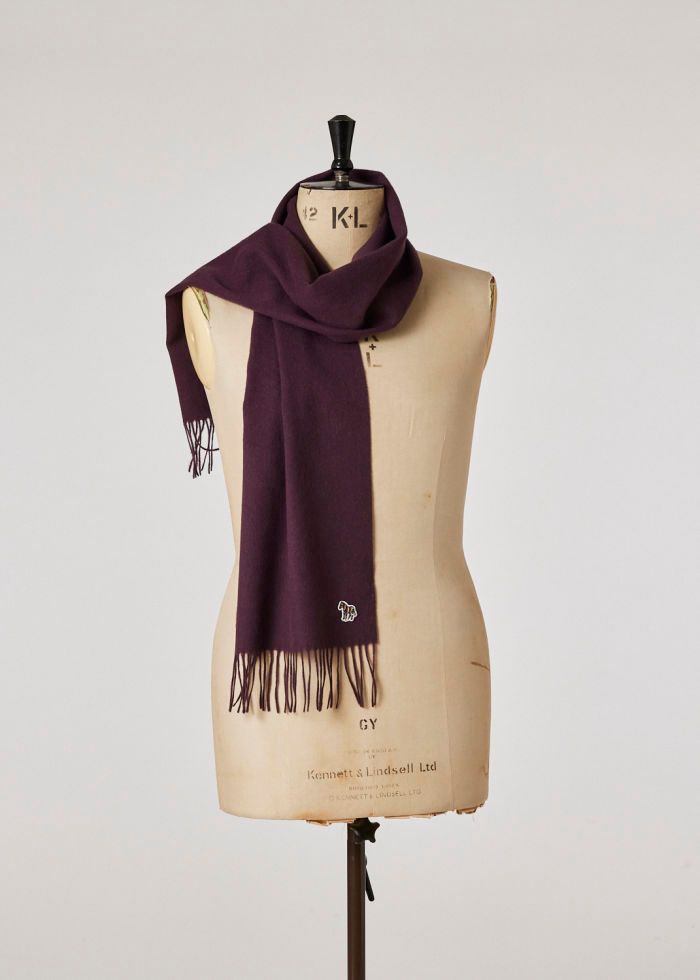 Burgundy Wool Scarf