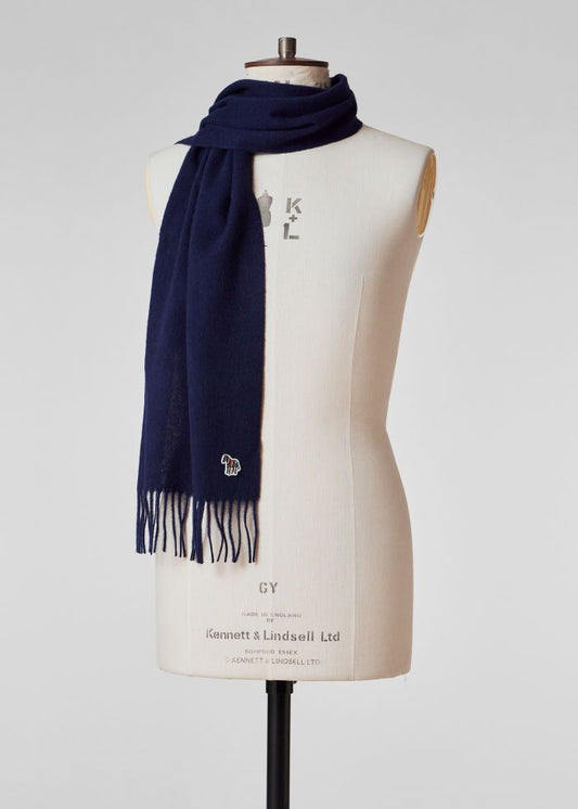 Blue Wool Scarf