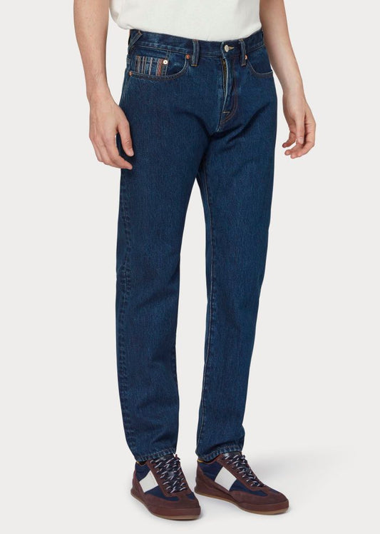 Mid Blue Tappered Jeans