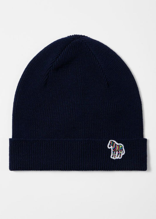 Navy Zebra Beanie