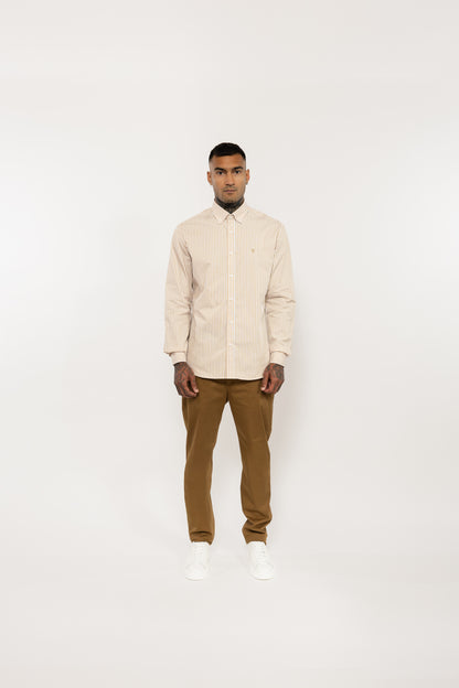 Mustard Striped Italian Cotton Shirt