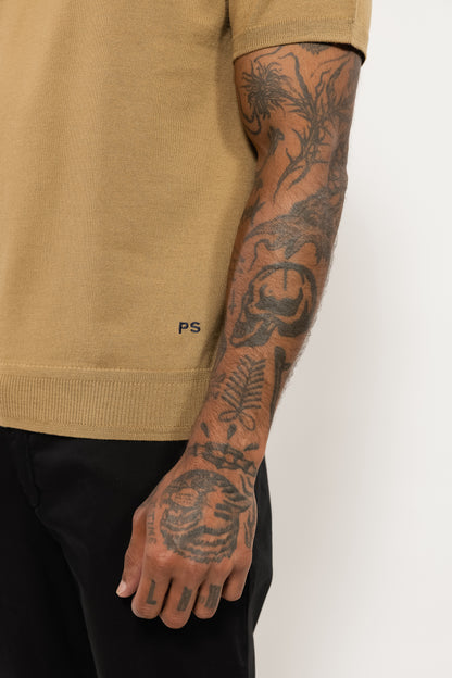 Merino Wool Camel Polo