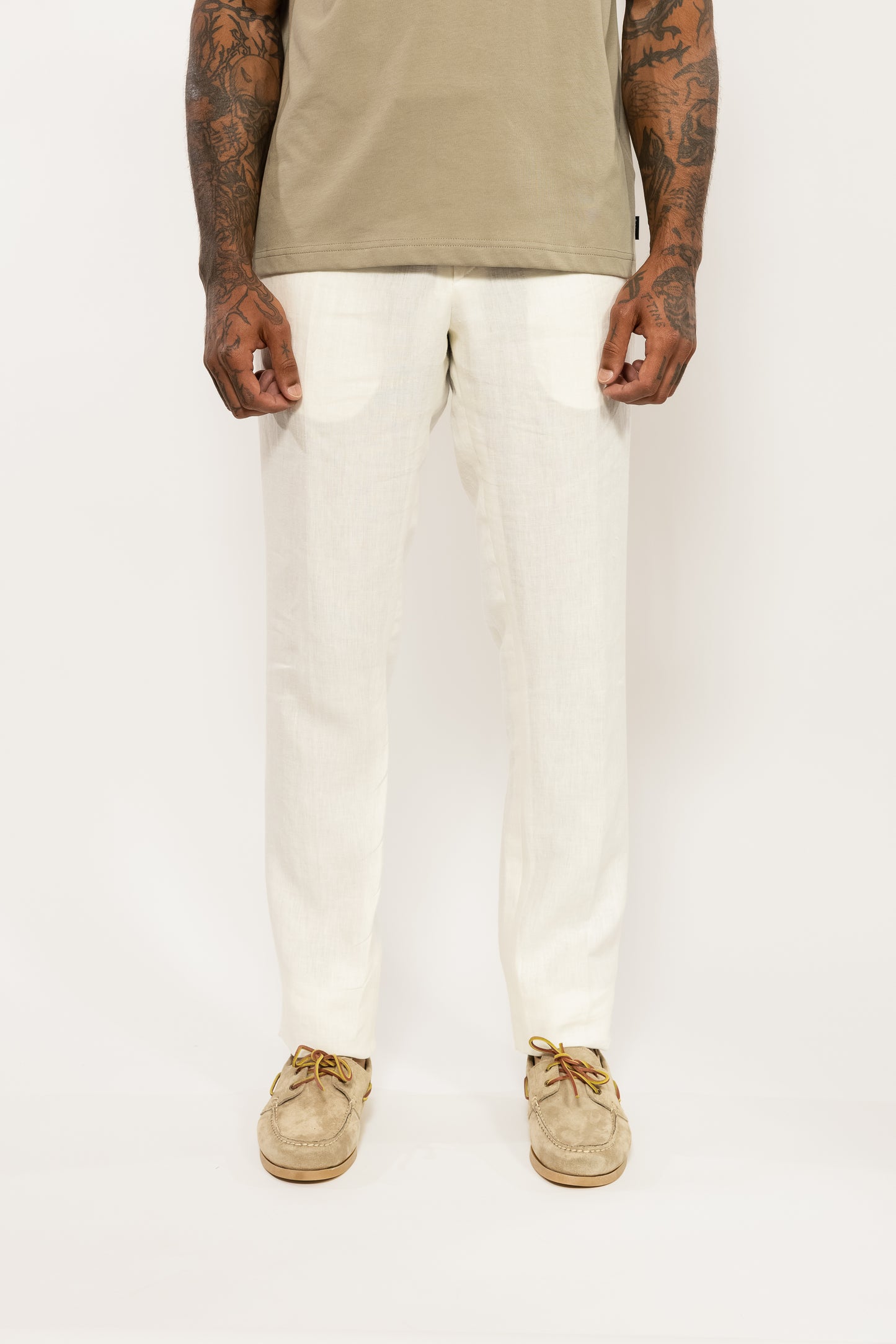 White Linen Trousers