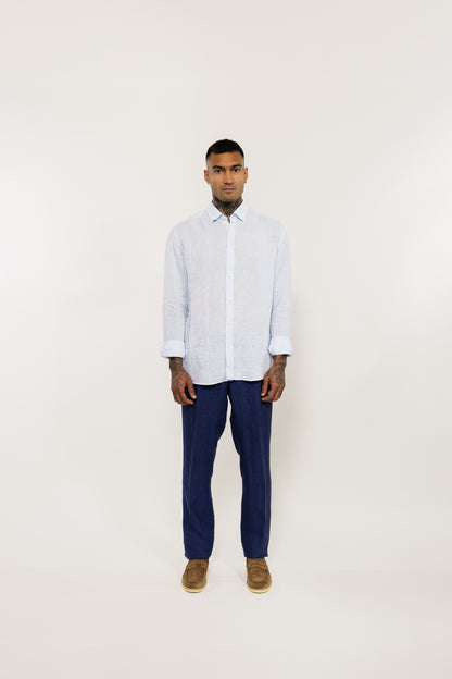 Striped Sky Linen Shirt