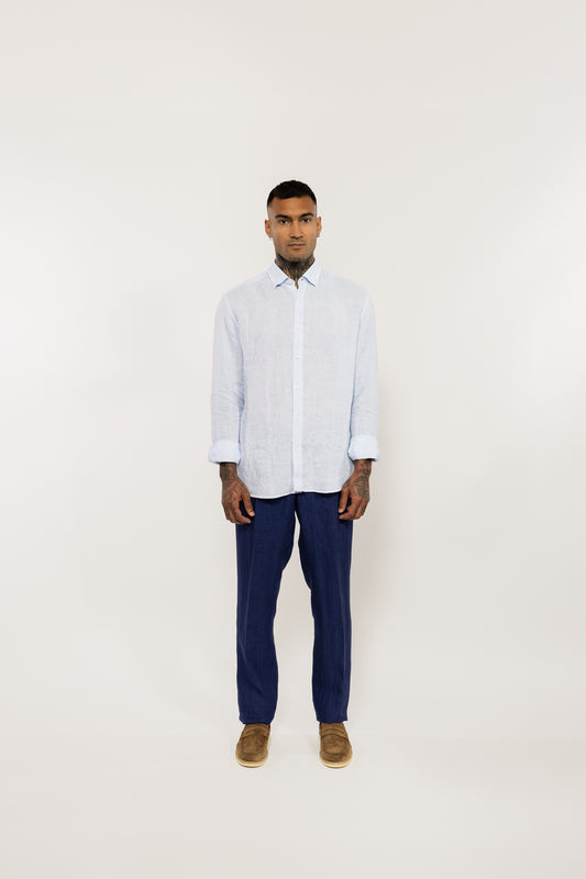 Striped Sky Linen Shirt