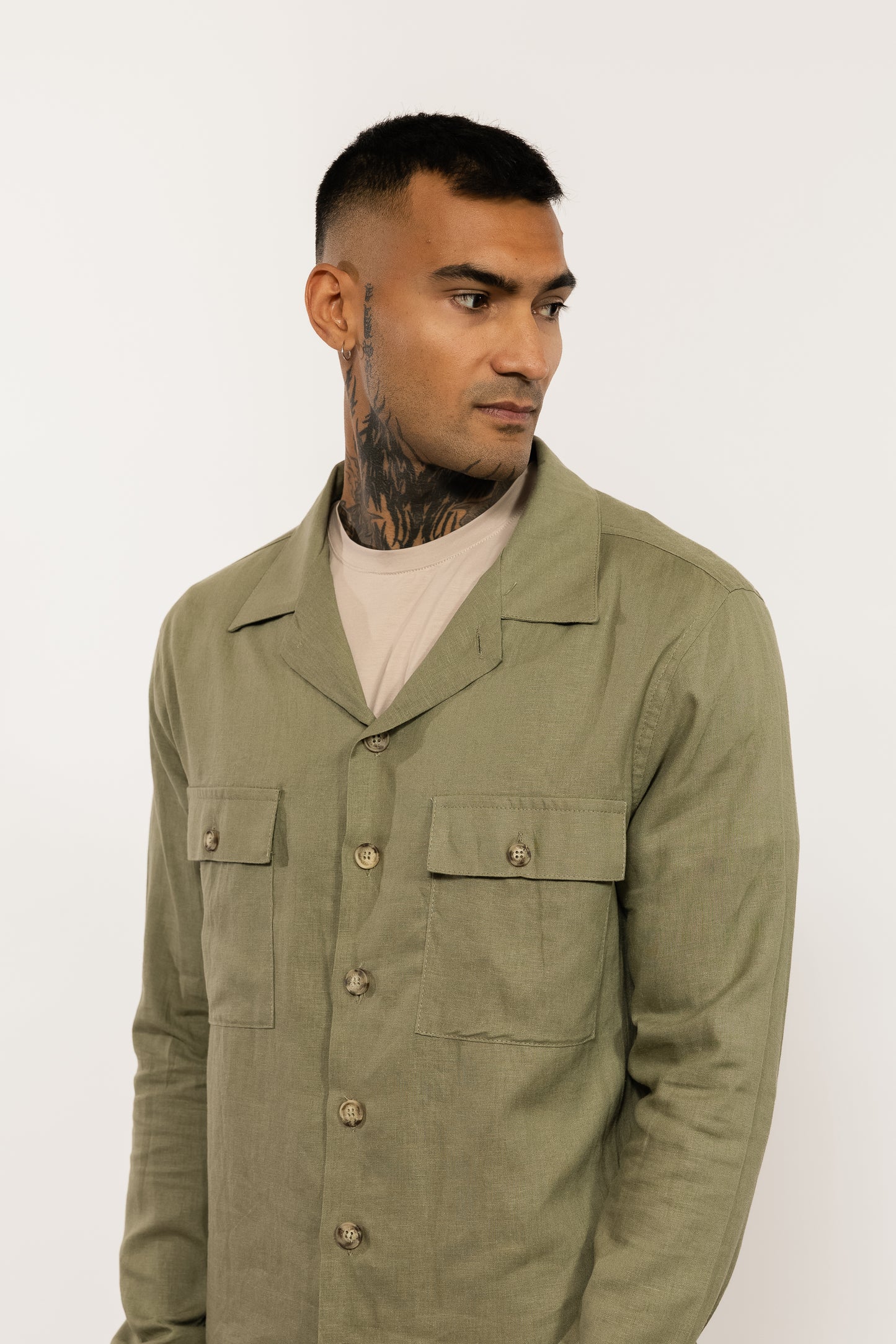 Green Khaki Overshirt