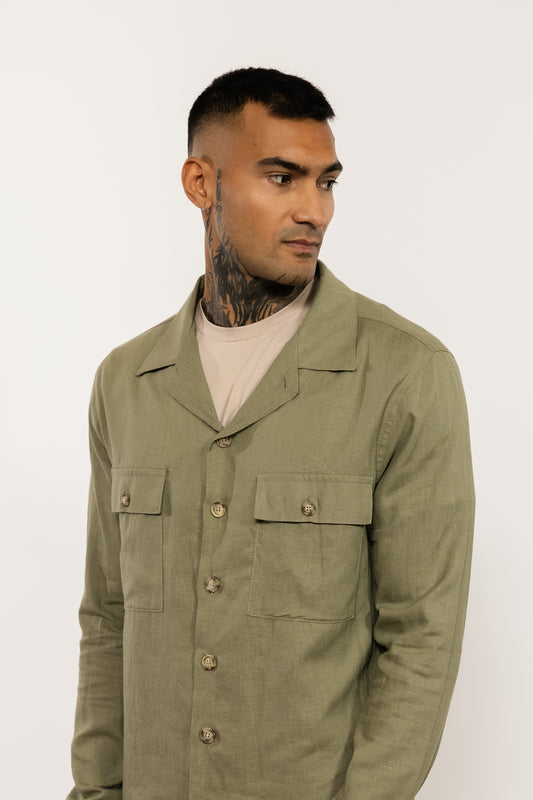 Green Khaki Overshirt