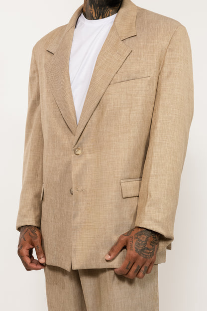 Loose Fit Beige Suit