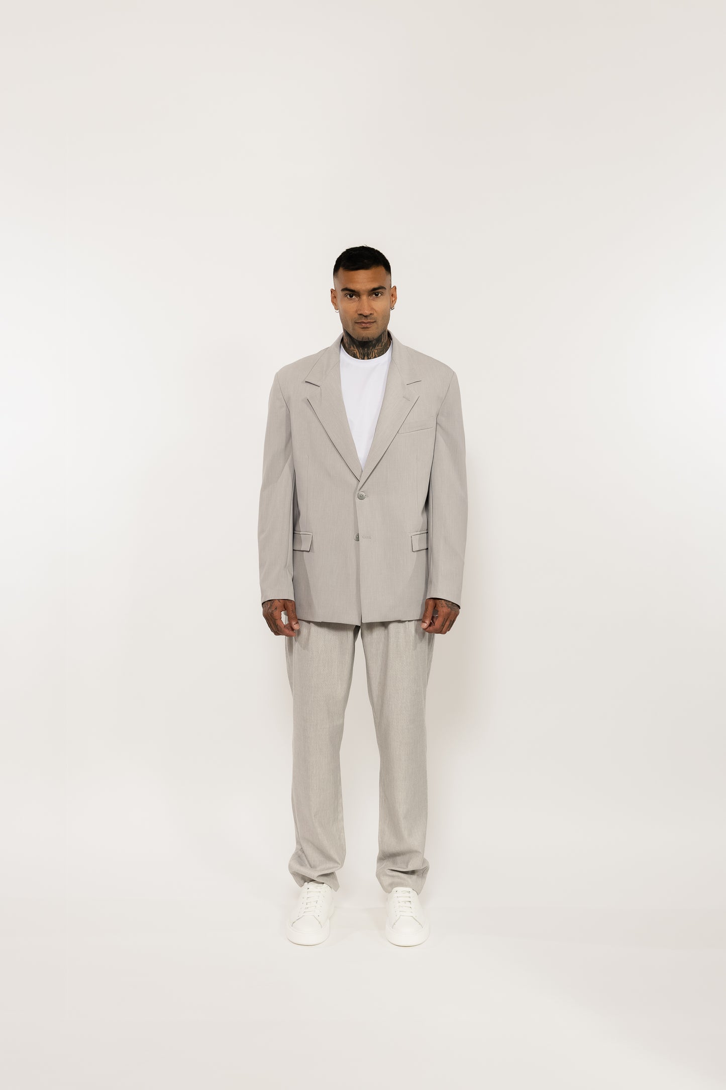 Light Grey Relaxed Fit Blazer
