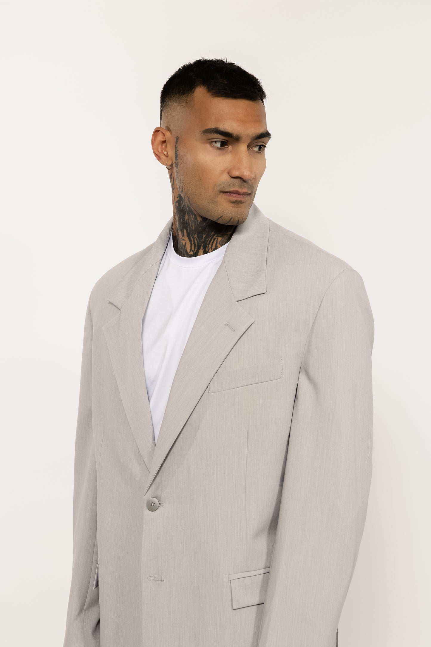 Light Grey Relaxed Fit Blazer