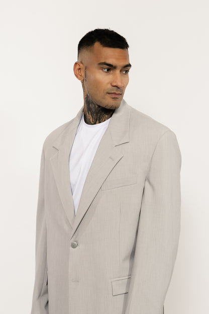Light Grey Relaxed Fit Blazer