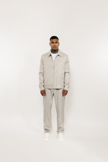 Light Grey Classic Zip Jacket