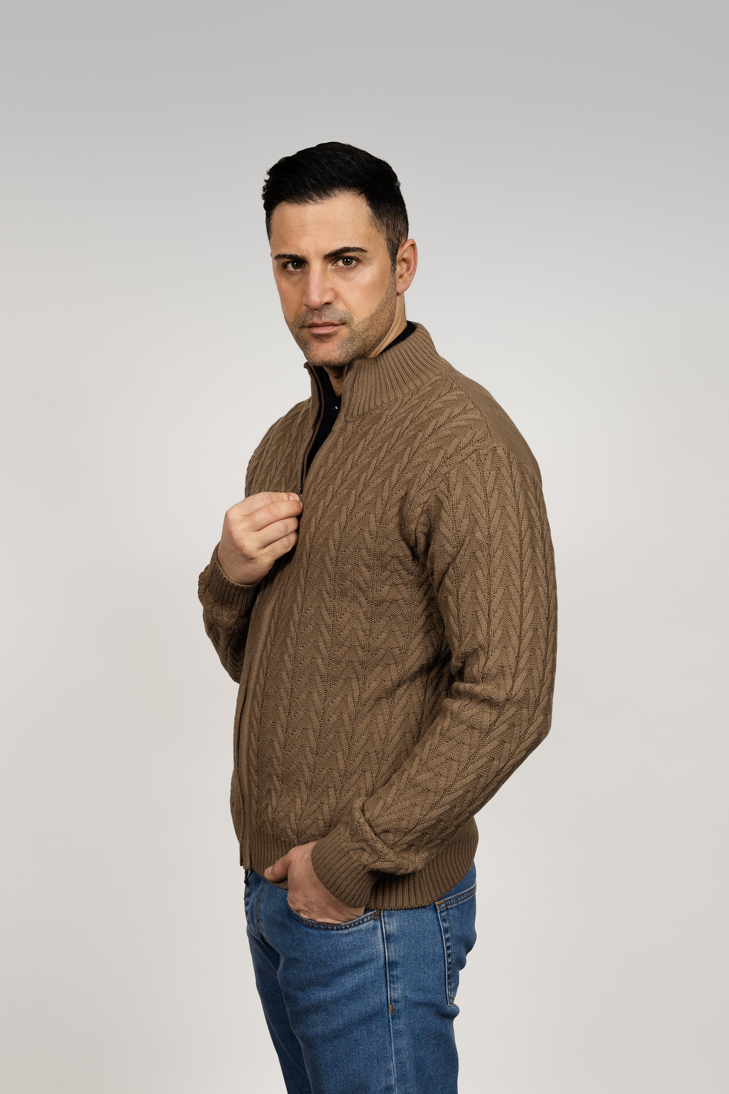 Fango Zip Up Cardigan