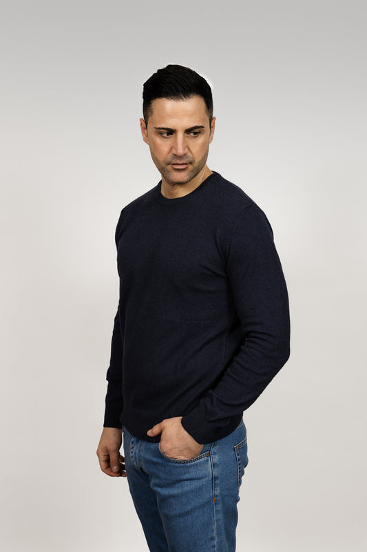 Navy Crew Neck Jumper