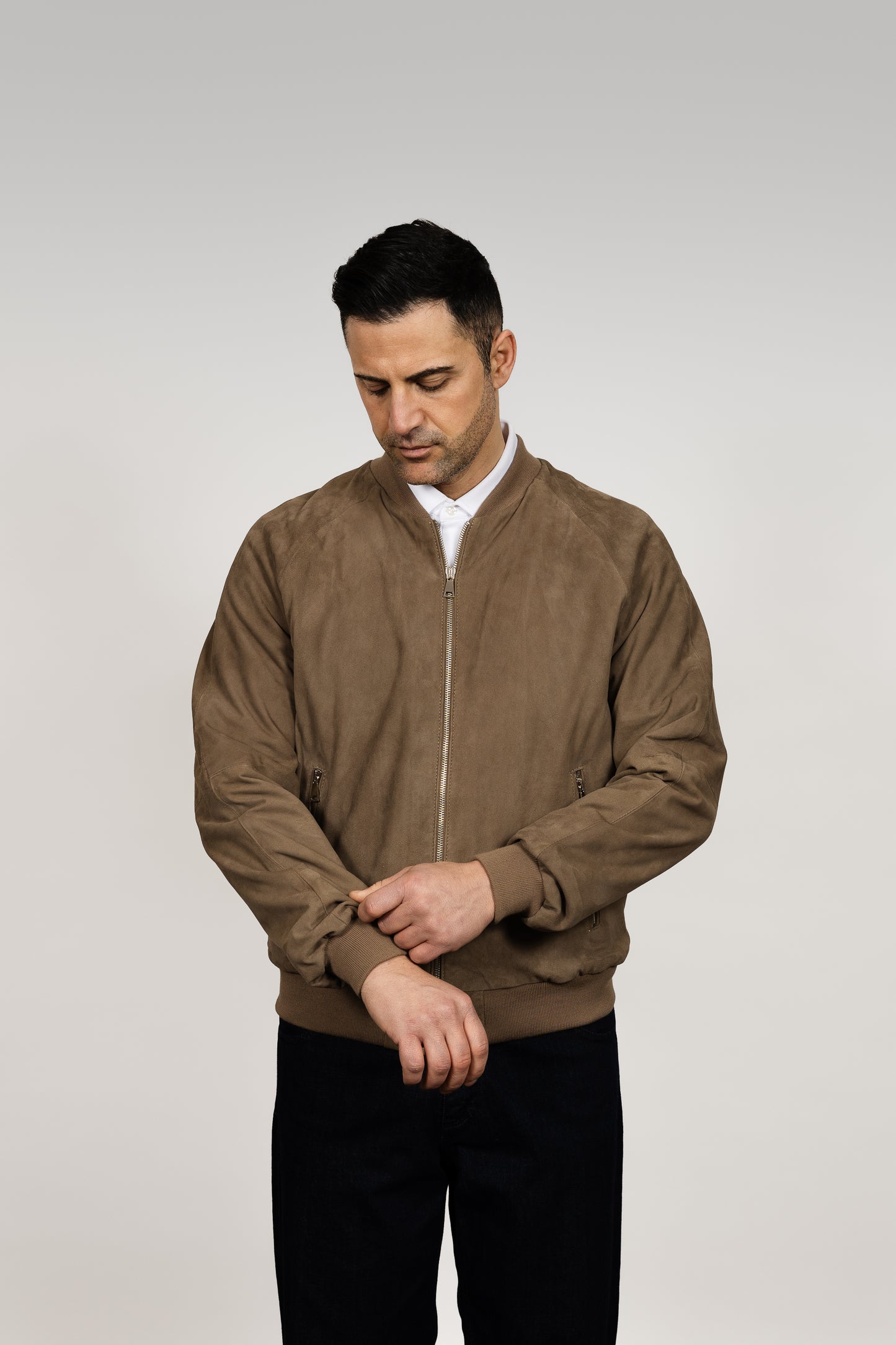 Dune Suede Bomber Jacket