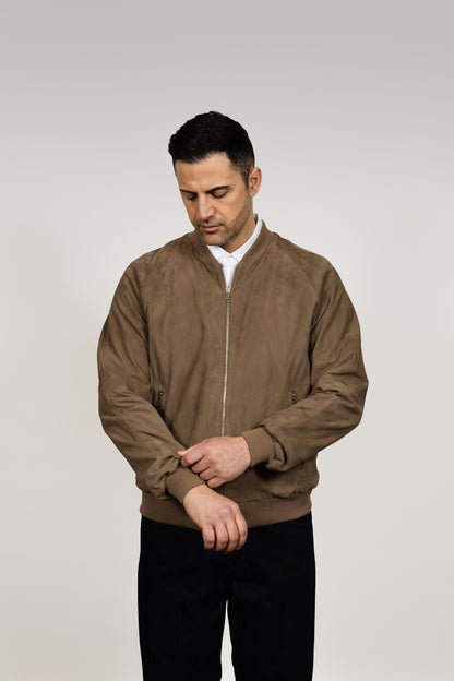 Dune Suede Bomber Jacket