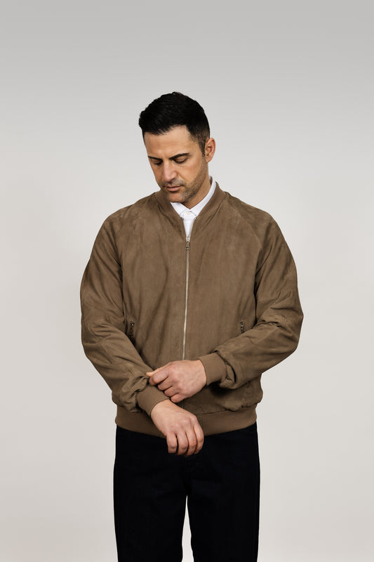 Dune Suede Bomber Jacket
