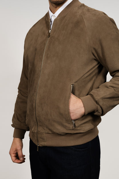 Dune Suede Bomber Jacket