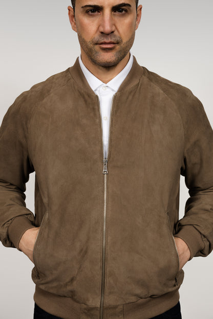 Dune Suede Bomber Jacket