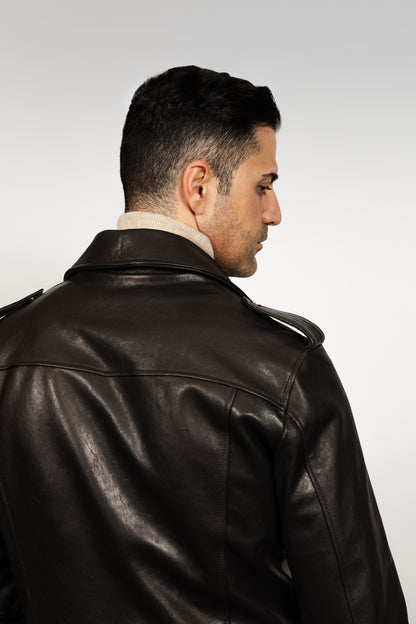 Black Leather Biker Jacket