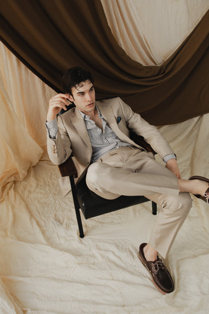 Beige Wool Suit