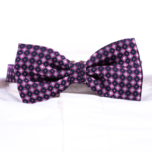 PINK/BLUE PATTERNED BOW-TIE
