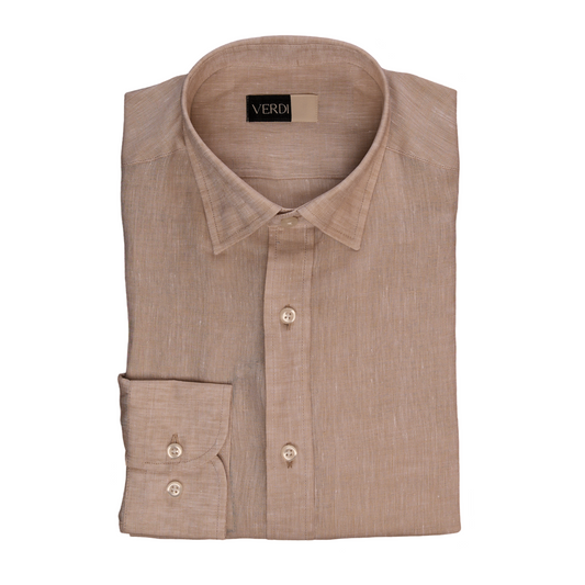 VERDI BEIGE LINEN SHIRT