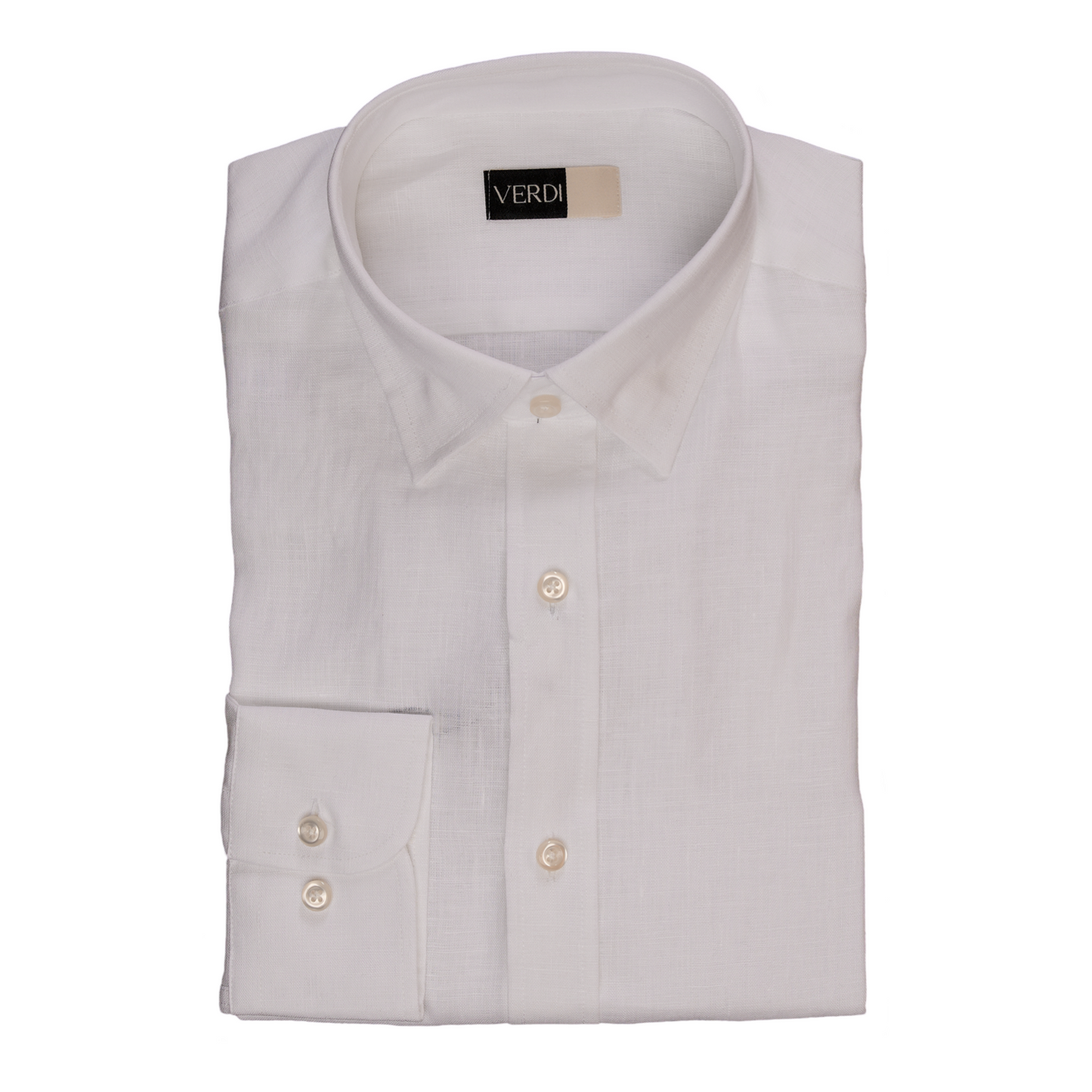 VERDI WHITE LINEN SHIRT