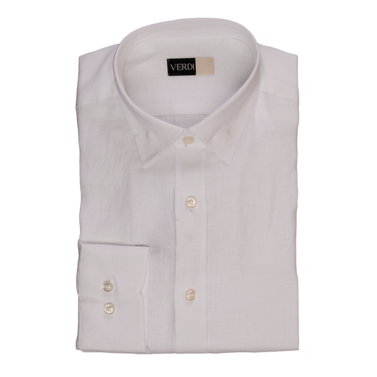 VERDI WHITE LINEN SHIRT